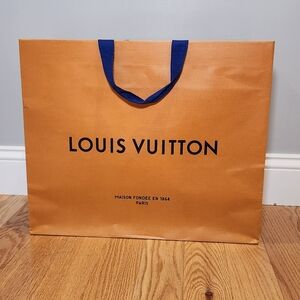 ​🛍️ Louis Vuitton XL Orange & Blue Shopping Bag